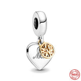 925 Silver Family Easter Egg And Motorcycles Charm Bead for Bracelet DIY