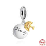 925 Silver Family Easter Egg And Motorcycles Charm Bead for Bracelet DIY