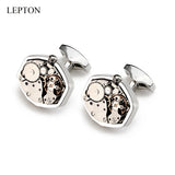 Steampunk Gear Watch Movement Cufflinks Stainless Steel