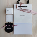 5Pc Pan-Style Jewelry Gift Boxes Set for Bracelet Ring Earring with Bag & Cloth