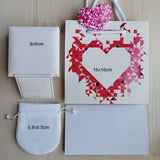 5Pc Pan-Style Jewelry Gift Boxes Set for Bracelet Ring Earring with Bag & Cloth