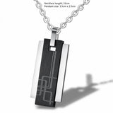 Geometric Stainless Steel Men's Pendant Necklace