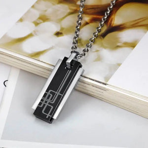Geometric Stainless Steel Men's Pendant Necklace