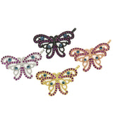 Hot Pink CZ Butterfly Evil Eye Charm Pendant Accessory