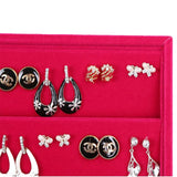 Hot Pink Velvet Tray Earrings Organizer Showcase Display Jewelry Holder