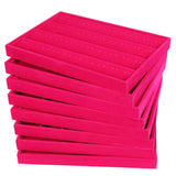 Hot Pink Velvet Tray Earrings Organizer Showcase Display Jewelry Holder