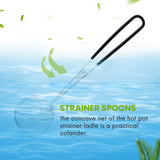 Stainless Steel Hot Pot Strainer Spoon Ladle with Handle