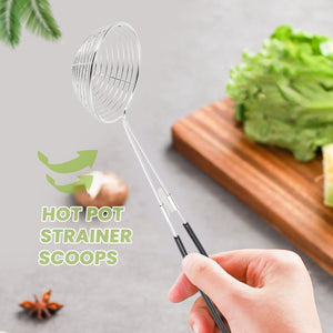 Stainless Steel Hot Pot Strainer Spoon Ladle with Handle
