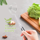 Stainless Steel Hot Pot Strainer Spoon Ladle with Handle