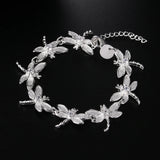 925 Sterling Silver Dragonfly Bracelet for Women