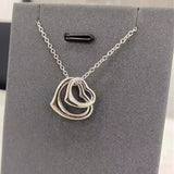 TIF S925 Silver Necklace for Women - European and American Love Necklace Jewelry
