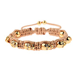 Punk CZ Stainless Steel Skull Bracelet - Men's Unique Jewelry