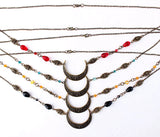 Retro Gothic Style Moon Accessories Head Chain with Crystal Bead Headdress