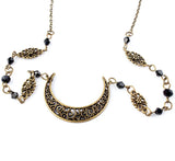 Retro Gothic Style Moon Accessories Head Chain with Crystal Bead Headdress