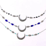 Retro Gothic Style Moon Accessories Head Chain with Crystal Bead Headdress