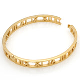 Roman Numerals Bracelet Stainless Steel Cuff Bangle