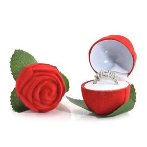 Rose Flower Ring Box Wedding Valentine Gift Packing Case