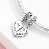 S925 Sterling Silver Beads Mother's Hollow Silver Pendant