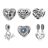 S925 Sterling Silver Beads Mother's Hollow Silver Pendant
