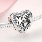 S925 Sterling Silver Beads Mother's Hollow Silver Pendant