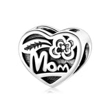 S925 Sterling Silver Beads Mother's Hollow Silver Pendant