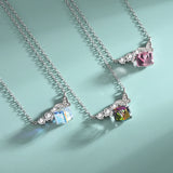 S925 Sterling Silver Butterfly Necklace with Austrian Crystals