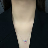 S925 Sterling Silver Butterfly Necklace with Austrian Crystals