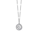 S925 Silver Choker Zircon Clover Pendant Necklace Girl Gift