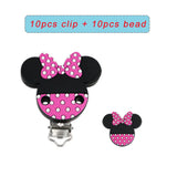Silicone Bead Mouse Shape Food Jewelry Making Pacifier Chain Necklace