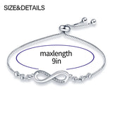 925 Silver Figure Eight Bracelet For Beads Pendant Charm DIY Women