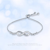 925 Silver Figure Eight Bracelet For Beads Pendant Charm DIY Women