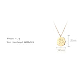 925 Silver Korea Style Face Pendant Choker Necklace for Women