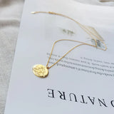 925 Silver Korea Style Face Pendant Choker Necklace for Women