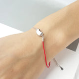 925 Silver Red Rope Chain Bracelets for Couples