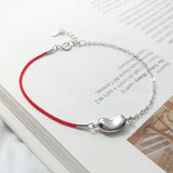 925 Silver Red Rope Chain Bracelets for Couples