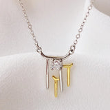 925 Silver Pendant Choker Zircon Necklace for Women