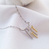 925 Silver Pendant Choker Zircon Necklace for Women