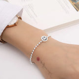 925 Silver Smile Face Romantic Bracelet for Women