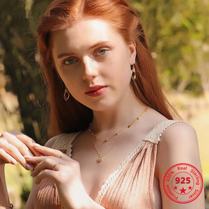925 Silver Zircon Star Choker Necklace