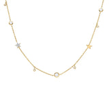 925 Silver Zircon Star Choker Necklace