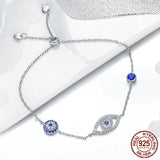 925 Silver Eyes Link Bracelets for Women