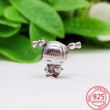 925 Silver Boy & Girl Teen Bella Bot Charm Bracelet Beaded Gift