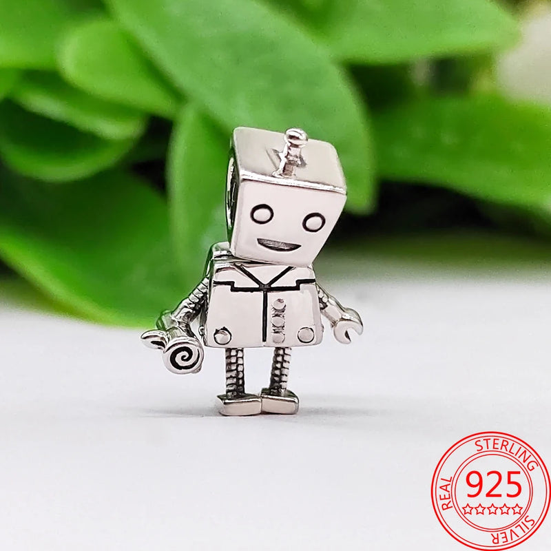 925 Silver Boy & Girl Teen Bella Bot Charm Bracelet Beaded Gift