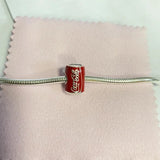 Sterling Silver Cola Charm Beads for DIY Bracelet