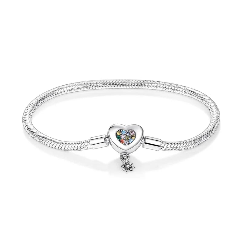 925 Sterling Silver Zircon Love Bracelet for Women