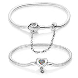 925 Sterling Silver Zircon Love Bracelet for Women