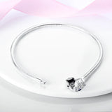 925 Silver Demon Palm Bracelet for Beads Charms DIY Gift