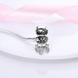 925 Sterling Silver Dream catcher Bracelet for DIY Jewelry Gift