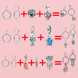 925 Silver Charm Hoop Earrings for Women - DIY Jewelry Making