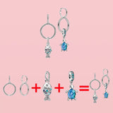 925 Silver Charm Hoop Earrings for Women - DIY Jewelry Making